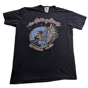 Junk Food Rolling Stones 1978 World Tour Dragon Graphic T-Shirt Mens Large Black